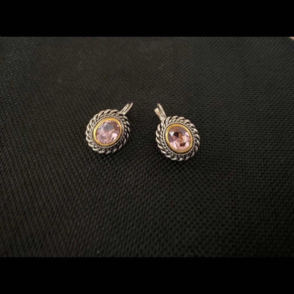 Pink diamond studs